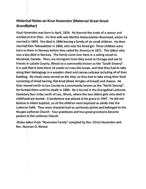 Knut Johannesen Hoversten (1824-1884) - Historical Notes compiled by Rev. Christ Hoversten and Rev. Norman O. Nelson.pdf Knut Johannesen Hoversten (1824-1884) - Historical Notes compiled by Rev. Christ Hoversten and Rev. Norman O. Nelson.pdf