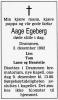 Aage Emil Egeberg (1913-1992) - Dødsannonse i Drammens Tidende og Buskeruds blad, lørdag 5. desember 1992 Aage Emil Egeberg (1913-1992) - Dødsannonse i Drammens Tidende og Buskeruds blad, lørdag 5. desember 1992