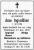 Aase Ingvaldsen, født Matheson Brun (1906-1995) - Dødsannonse i Drammens Tidende og Buskeruds blad, tirsdag 19. desember 1995