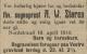 Abraham Wilhelm Støren (1829-1910) - Dødsannonse i Morgenbladet, tirsdag 19. april 1910 Abraham Wilhelm Støren (1829-1910) - Dødsannonse i Morgenbladet, tirsdag 19. april 1910