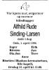 Alfhild Sinding-Larsen, født Rude (1903-1994) - Dødsannonse i Aftenposten, torsdag 7. april 1994 Alfhild Sinding-Larsen, født Rude (1903-1994) - Dødsannonse i Aftenposten, torsdag 7. april 1994