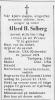 Alfred Hjalmer Solberg (1904-1976) - Dødsannonse i Fædrelandsvennen den 20. januar 1976 Alfred Hjalmer Solberg (1904-1976) - Dødsannonse i Fædrelandsvennen den 20. januar 1976