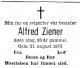 Alfred Magnus Ziener (1879-1973) - Dødsannonse i Aftenposten, fredag 7. september 1973