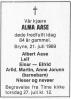 Alma Aase, født Salte (1904-1989) - Dødsannonse i Jærbladet, mandag 24. juli 1989 Alma Aase, født Salte (1904-1989) - Dødsannonse i Jærbladet, mandag 24. juli 1989