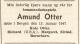 Amund Otter (1878-1947) - Dødsannonse i Morgenbladet den 16. januar 1947 Amund Otter (1878-1947) - Dødsannonse i Morgenbladet den 16. januar 1947