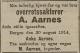 Anders Aarnes (1864-1914) - Dødsannonse i Tidens Tegn den 1. september 1914 Anders Aarnes (1864-1914) - Dødsannonse i Tidens Tegn den 1. september 1914