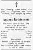 Anders Kristensen (1895-1973) - Dødsannonse i Fædrelandsvennen den 21. juli 1973