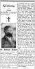 Andreas Aubert (1851-1913) - Nekrolig i Aftenposten den 11. mai 1913