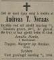 Andreas T. Noraas (1904-1934) - Dødsannonse i Agder den 29. januar 1934