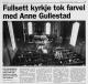 Anne Gullestad (1925-1998) - Begravelse (Strilen, onsdag 15. april 1998) Anne Gullestad (1925-1998) - Begravelse (Strilen, onsdag 15. april 1998)