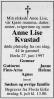 Anne Lise Kvastad, født Johansson (1952-1997) - Dødsannonse i Tvedestrandsposten den 3. juli 1997 Anne Lise Kvastad, født Johansson (1952-1997) - Dødsannonse i Tvedestrandsposten den 3. juli 1997