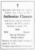 Antonius Ingvald Clausen (1908-1991) - Dødsannonse i Asker og Bærums budstikke, fredag 11. januar 1991