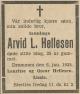 Arvid Lorenz Hellesen (1910-1935) - Dødsannonse i Fremtiden, torsdag 10. januar 1935 Arvid Lorenz Hellesen (1910-1935) - Dødsannonse i Fremtiden, torsdag 10. januar 1935