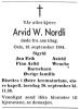 Arvid W. Nordli (1932-1984) - Dødsannonse i Aftenposten, tirsdag 18. september 1984