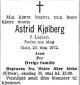 Astrid Solveig Kjølberg, født Larsen (1911-1972) - Dødsannonse i Aftenposten, lørdag 27. mai 1972