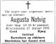 Augusta Natvig, født Hansen (1881-1976) - Dødsannonse i Aftenposten den 2. februar 1976