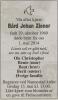 Bård Johan Ziener (1969-2014) - Dødsannonse i Romerikes Blad, torsdag 8. mai 2014