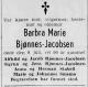 Barbra Marie Bjønnes-Jacobsen, født Lorentzen (1875-1966) - Dødsannonse i Vårt Land, fredag 15. juli 1966 Barbra Marie Bjønnes-Jacobsen, født Lorentzen (1875-1966) - Dødsannonse i Vårt Land, fredag 15. juli 1966