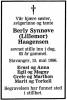 Berly Synnøve Haagensen (1930-1996) - Dødsannonse i Stavanger Aftenblad, torsdag 23. mai 1996 Berly Synnøve Haagensen (1930-1996) - Dødsannonse i Stavanger Aftenblad, torsdag 23. mai 1996