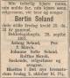 Bertin Seland (1899-1931) - Dødsannonse i Tidens Tegn, onsdag 30. september 1931 Bertin Seland (1899-1931) - Dødsannonse i Tidens Tegn, onsdag 30. september 1931
