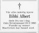 Birgit (Bibbi) Albert (1915-1982) - Dødsannonse i Fædrelandsvennen, onsdag 2. mars 1983
