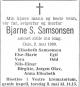Bjarne Samuel Samsonsen (1895-1969) - Dødsannonse i Aftenposten den 7. mai 1969
