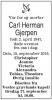 Carl Herman Gjerpen (1947-2016) - Dødsannonse i Aftenposten den 23. september 2016