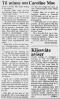Caroline Moe (1903-1989) - Til minne (Grimstad Adressetidende den 11. november 1989) Caroline Moe (1903-1989) - Til minne (Grimstad Adressetidende den 11. november 1989)