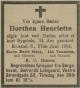 Dorthea Henriette Hansen (1834-1908) - Dødsannonse i Fædrelandsvennen den 29. juni 1908