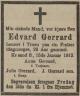 Edvard Stanley Gerrard (1882-1912) - Dødsannonse i Fædrelandsvennen, torsdag 18. januar 1912