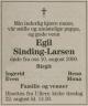 Egil Sinding-Larsen (1931-2000) - Dødsannonse i Hamar Arbeiderblad, onsdag 16. august 2000