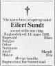 Eilert Sundt (1913-1986) - Dødsannonse i Fædrelandsvennen den 22. mars 1986