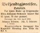 Elen Johanne Schouw, født Endresdatter (1813-1886) - Dødsannonse i Stavanger Amtstidende og Adresseavis den 27. april 1886