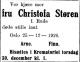 Elisa Christopha Støren, født Rude (1867-1926) - Dødsannonse i Aftenposten, onsdag 29. desember 1926