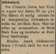 Elisa Christopha Støren, født Rude (1867-1926) - Nekrolog i Fredrikshalds Avis, tirsdag 28. desember 1926