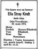 Ella Stray Kindt (1887-1974) - Dødsannonse i Adresseavisen, lørdag 30. mars 1974