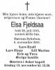 Elsa Fjeldsaa, født Elsa Nagel Bech Aas (1915-2001) - Dødsannonse i Aftenposten, fredag 9. november 2001 Elsa Fjeldsaa, født Elsa Nagel Bech Aas (1915-2001) - Dødsannonse i Aftenposten, fredag 9. november 2001