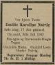 Emilie Karoline Natvig (1825-1902) - Dødsannonse i Fædrelandsvennen den 5. juli 1902