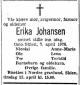 Erika Johansen, født Thoresen (1890-1976) - Dødsannonse i Aftenposten den 9. april 1976