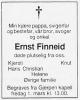 Ernst Fineid (1934-1996) - Dødsannonse i Varden den 28. februar 1996