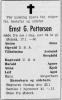 Ernst Gabriel Pettersen (1866-1960) - Dødsannonse i Tvedestrandsposten den 20. januar 1960