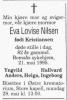 Eva Lovise Nilsen, født Kristiansen (1913-1995) - Dødsannonse i Arbeiderbladet, onsdag 24. mai 1995