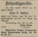 Even Pedersen Dahlen (1820-1904) - Dødsannonse i Kongsberg Adresse den 6. februar 1904