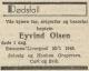 Eyvind Olsen (1873-1946) - Dødsannonse i Norges Handels og Sjøfartstidende, torsdag 24. januar 1946