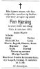 Finn Hjersing (1920-1991) - Dødsannonse i Aftenposten, tirsdag 8. oktober 1991 Finn Hjersing (1920-1991) - Dødsannonse i Aftenposten, tirsdag 8. oktober 1991