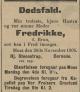 Fredrikke Steenstrup, f. Brun (1861-1905) - Dødsannonse i Morgenbladet den 3. desember 1905