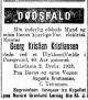 Georg Kristian Kristiansen (1873-1913) - Dødsannonse i Aftenposten, fredag 5. desember 1913 Georg Kristian Kristiansen (1873-1913) - Dødsannonse i Aftenposten, fredag 5. desember 1913