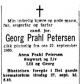 Georg Prahl Petersen (1877-1960) - Dødsannonse i Aftenposten, mandag 26. september 1960