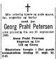Georg Prahl Petersen (1877-1960) - Dødsannonse i Aftenposten, mandag 26. september 1960 Georg Prahl Petersen (1877-1960) - Dødsannonse i Aftenposten, mandag 26. september 1960