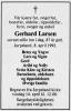 Gerhard Larsen (1904-1992) - Dødsannonse i Rogalands Avis, fredag 10. april 1992 Gerhard Larsen (1904-1992) - Dødsannonse i Rogalands Avis, fredag 10. april 1992